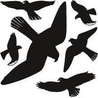 HERMA Etiketten, Warnvögel, Folie, wetterfest, schwarz