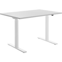 Topstar Sitz-/Steh-Schreibtisch, (B)1.200 mm, weiß/grau