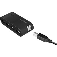 LogiLink USB 2.0 Hub mit Netzteil, 4 Port, schwarz – Bild 2