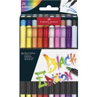 FABER-CASTELL Fasermaler Black Edition, 20er Etui