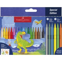 FABER-CASTELL Fasermaler Dino, 18 6 Kartonetui