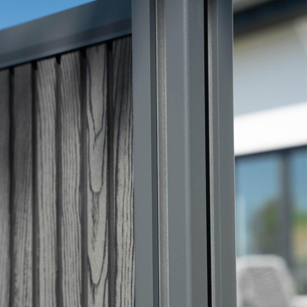 WPC Sichtschutzzaun CALLADO PREMIUM 2 x Element 3 x Pfosten - Höhe: 185 cm – Bild 6