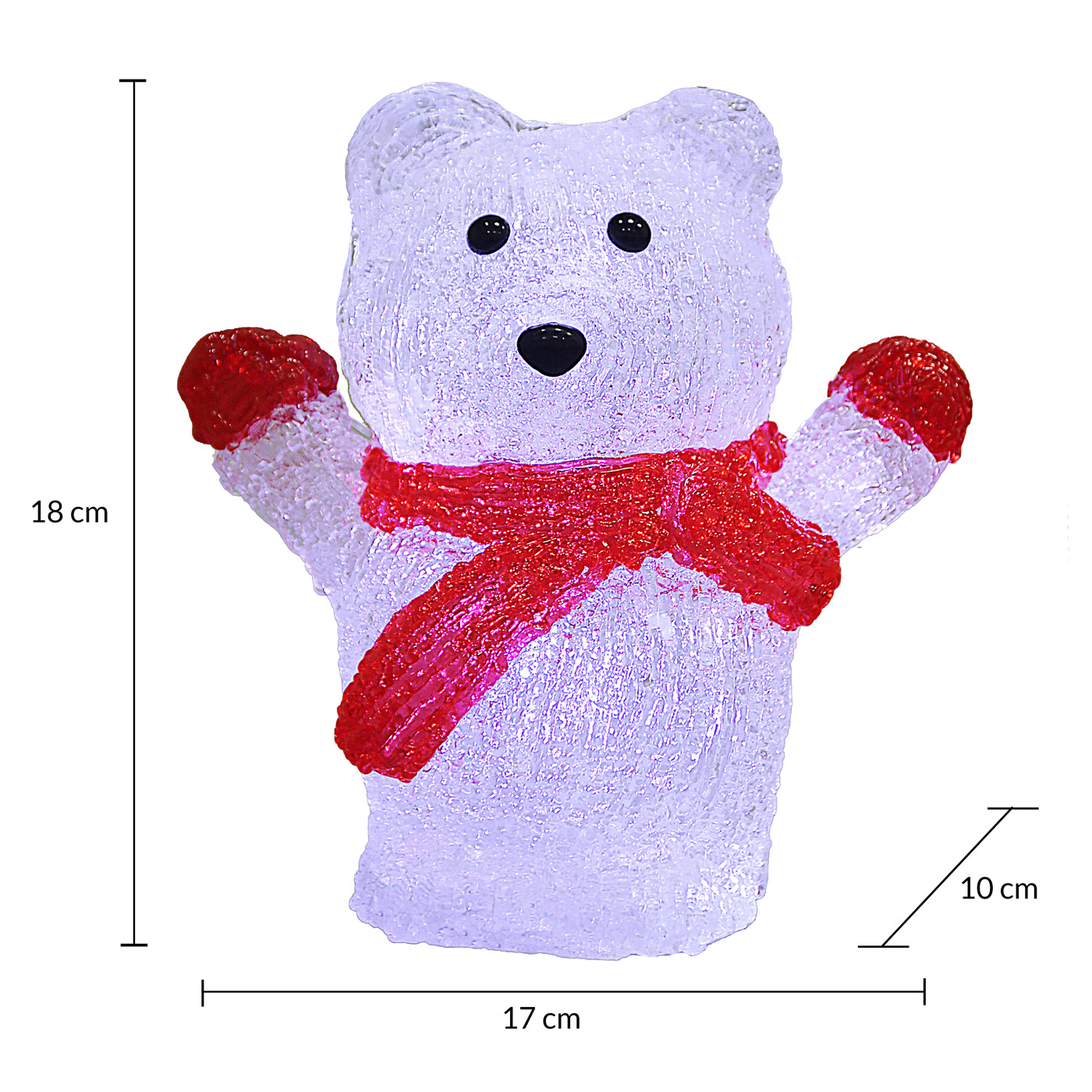 Deuba LED Acryl Figur Weihnachten Eisbär – Bild 3