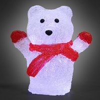 Deuba LED Acryl Figur Weihnachten Eisbär
