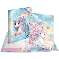 HERMA Eckspannermappe, Happy Unicorns, Karton, DIN A4 – Bild 2