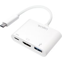 LogiLink Multiport Adapter, USB-C - HDMI, weiß