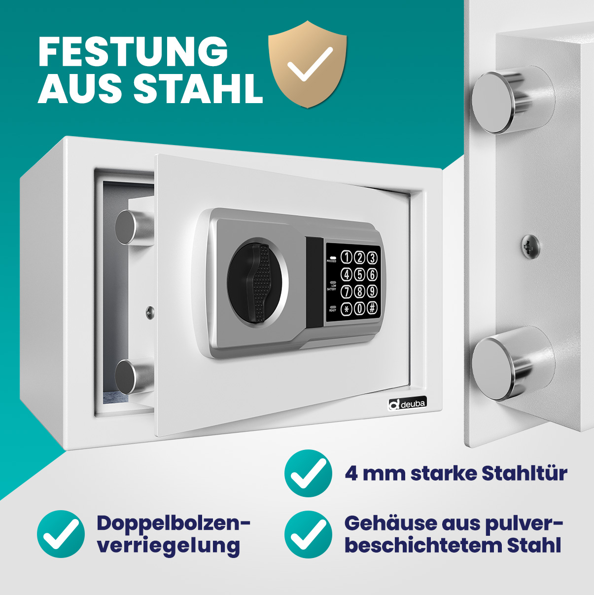 Deuba 100126 Elektr Möbeltresor – Bild 3