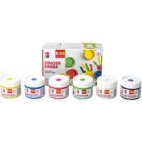 Marabu KiDS Fingerfarbe, 100 ml, 6er Set