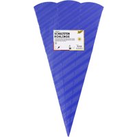 folia Schultüten-Zuschnitt, 3D-Wellpappe, 6-eckig, blau