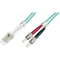 DIGITUS LWL Patchkabel, 2 x ST - LC-Duplex, OM3, 1,0 m