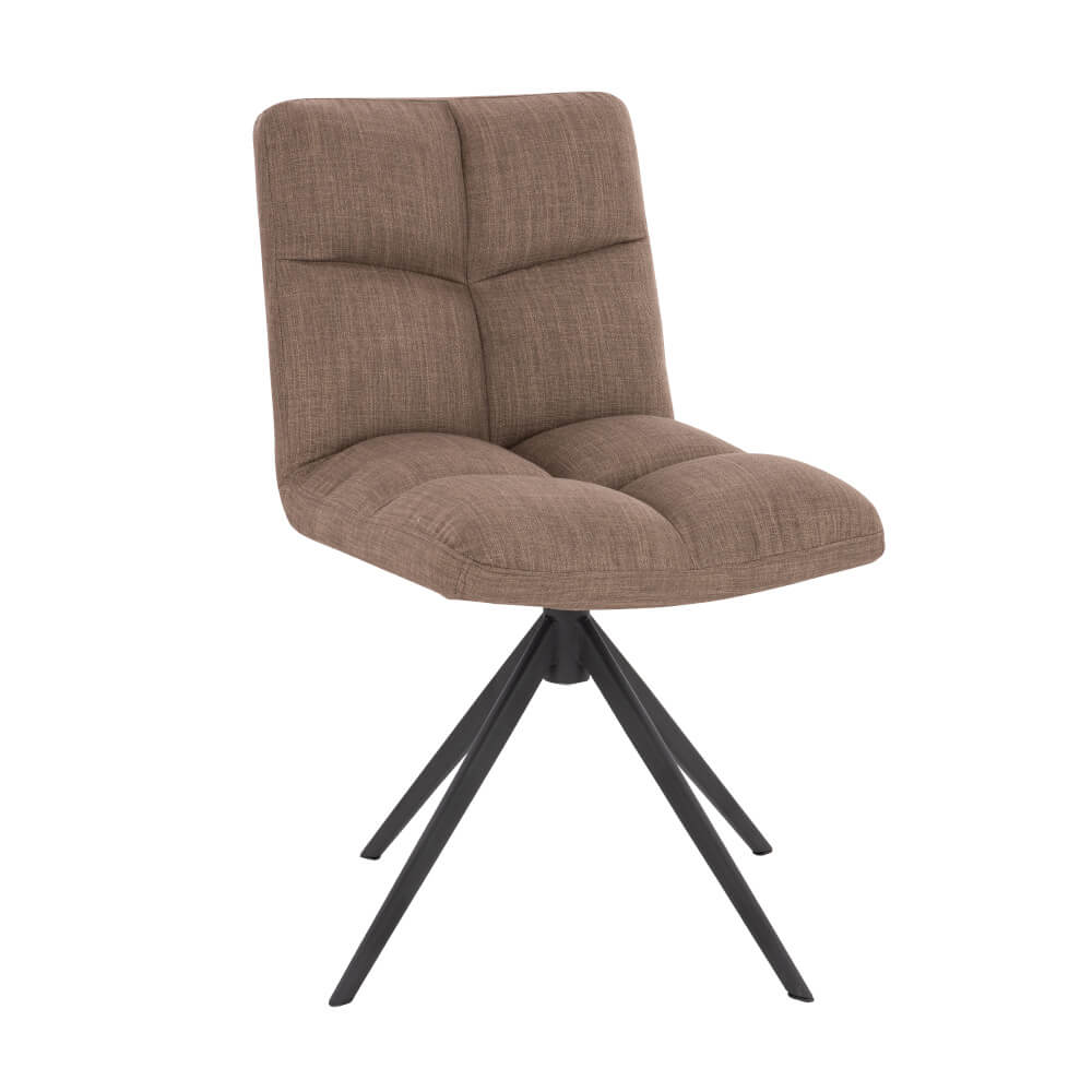 Esszimmerstuhl drehbar Webstoff NODA 8er Set Grau / Braun – Bild 6