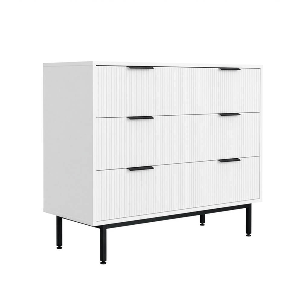 Kommode NYLA Weiß - 90 x 80 cm – Bild 5