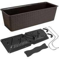 Deuba® Balkonkasten Ratolla Umbra 39x16x14,5cm Bewässerungssystem