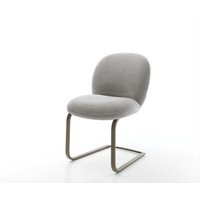 Freischwinger Nube-Flex Strukturstoff Soft Grau Freischwinger flach Effektfinish Titan Taschenfederkern