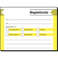 sigel Haftformular, Begleitnotiz, 100 x 75 mm, 50 Blatt