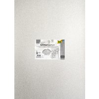 folia Glitterkarton, 500 x 700 mm, 300 g/qm, silber – Bild 2
