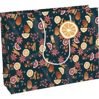 Clairefontaine Weihnachts-Geschenktüte, Agrumes, groß