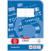herlitz Vokabelheft x.book, DIN A6, 2-spaltig, 32 Blatt