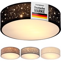 monzana® Deckenlampe Schwarz Stoff Ø30cm Sternenhimmel