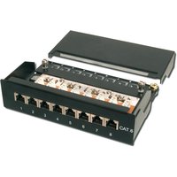 DIGITUS Desktop Patch Panel Kat.6, Klasse E, 8 x RJ45, 1HE