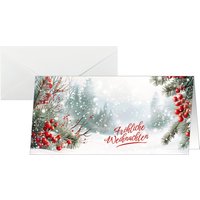 sigel Weihnachtskarte, Scandinavian Snow, DIN lang quer – Bild 2
