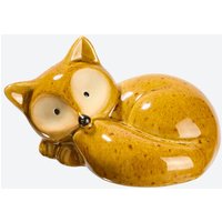 Deko-Fuchs aus Steingut, ca. 8x14,5x10 cm