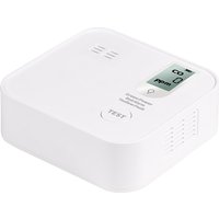 LogiLink Kohlenmonoxidmelder Longlife mit LCD-Display, weiß