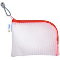 HERMA Reißverschlusstasche, Mesh Bags, DIN A6, rot – Bild 2