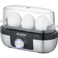 SEVERIN Eierkocher EK 3163, für 3 Eier, Edelstahl / schwarz