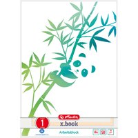 herlitz Arbeitsblock GREENline DIN A4, 50 Blatt, Lineatur 1