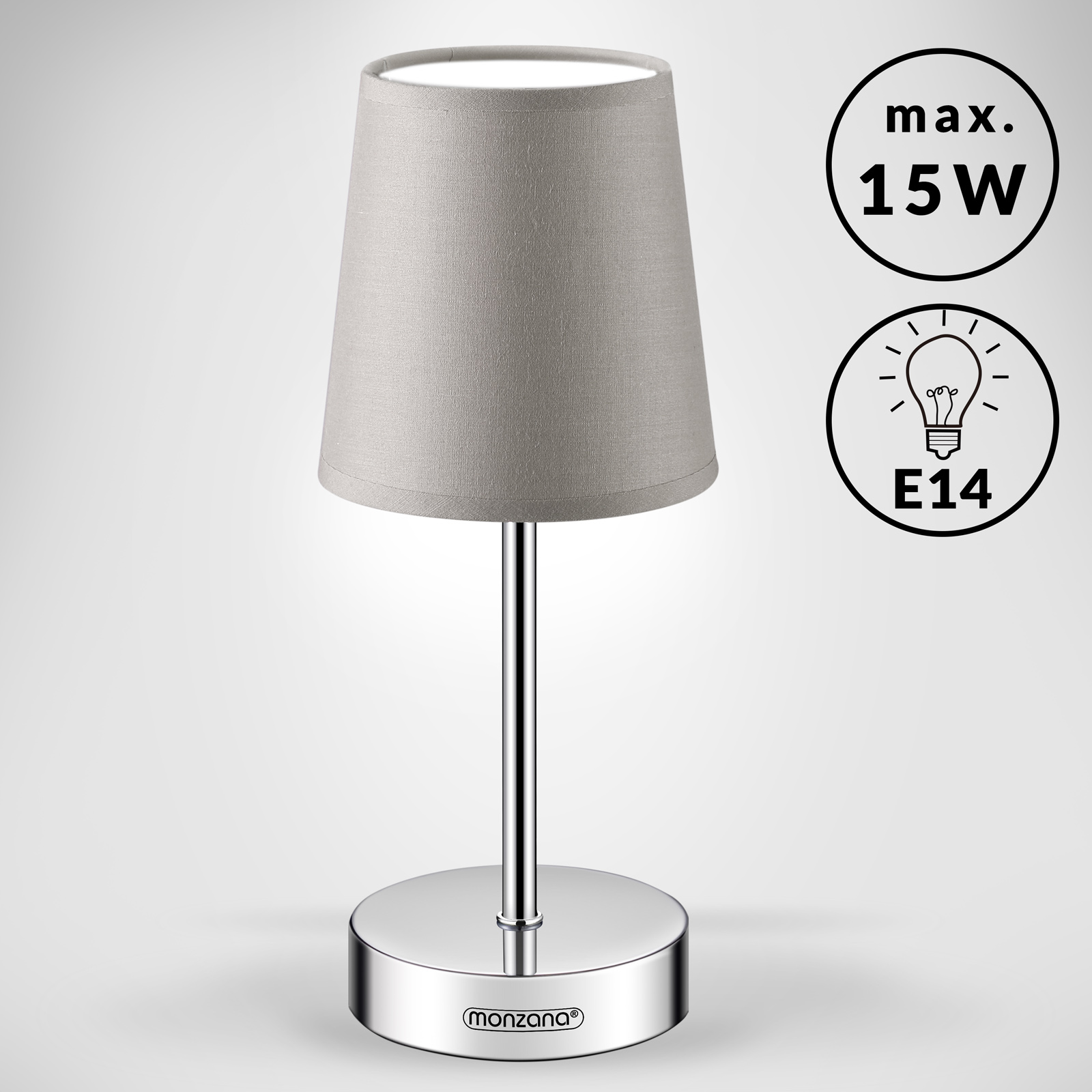 monzana Tischlampe Lumière 2er-Set Taupe 32x13x13cm – Bild 2
