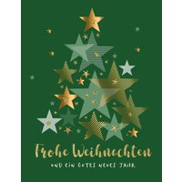 CACTUS Weihnachtskarte, Weihnachtsbaumm aus Sternen