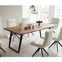 DELIFE Edge Esstisch Akazie Braun