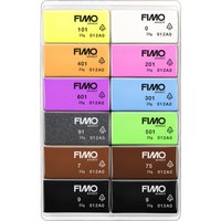 FIMO Modelliermasse-Set, neon, 12er Set