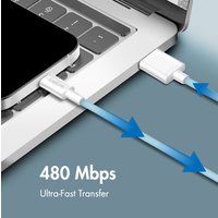 LogiLink USB 2.0 Kabel, USB-A - USB-C Stecker, 0,5 m, blau – Bild 2