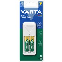 VARTA Ladegerät Mini Charger, weiß, bestückt AA – Bild 2