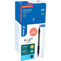 PILOT Gelschreiber G-2 PLUS 05, VALUE PACK, schwarz