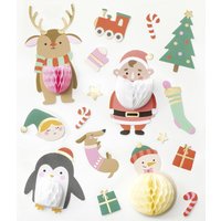 folia Weihnachts-Wabenball-Sticker CHRISTMAS – Bild 2