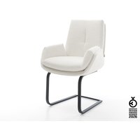 Freischwinger Clea-Flex Bouclé Creme-Weiß Freischwinger flach Schwarz