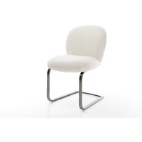 Freischwinger Nube-Flex Bouclé Soft Beige Freischwinger flach Graphit Taschenfederkern