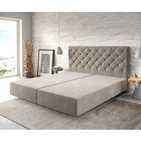 Boxspringgestell Dream-Great 180x200 cm Mikrofaser Beige