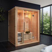 Traditionelle Sauna SKYLINE L - 150 x 120 cm für 3 Personen – Bild 2