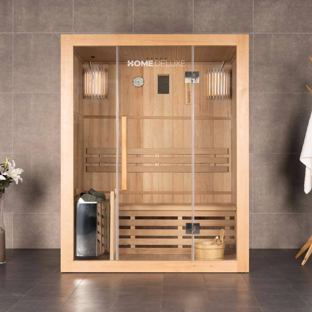 Traditionelle Sauna SKYLINE L - 150 x 120 cm für 3 Personen – Bild 3
