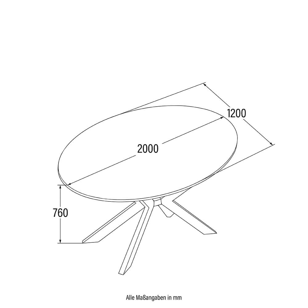 Home Deluxe 4058166271457 Esstisch Oval – Bild 6