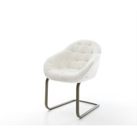 Freischwinger Gaio-Flex Bouclé Soft Beige Freischwinger flach Effektfinish Titan
