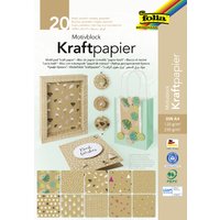 folia Motivblock, Kraftpapier, DIN A4, 20 Blatt