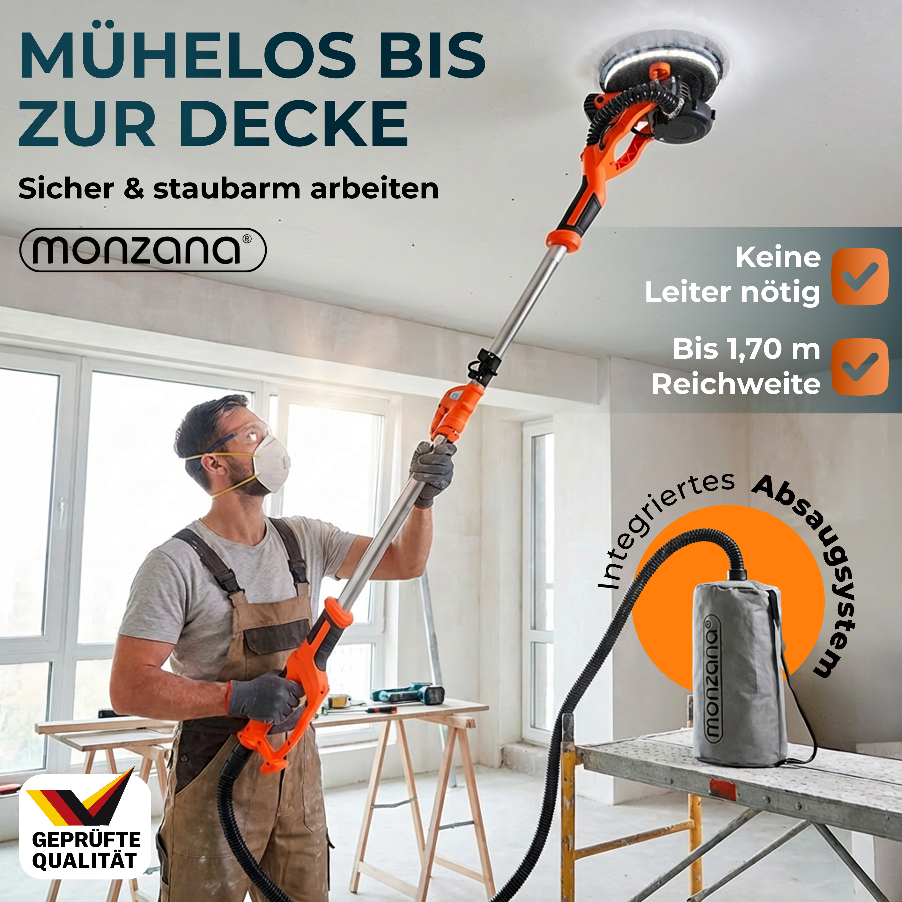 monzana 108351 Trockenbauschleifer 750W – Bild 3