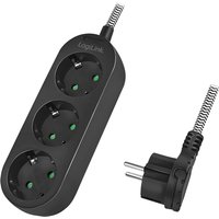 LogiLink Steckdosenleiste, 3-fach, Textilkabel, schwarz – Bild 2