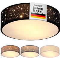 monzana® Deckenlampe Schwarz Stoff Ø38cm Sternenhimmel
