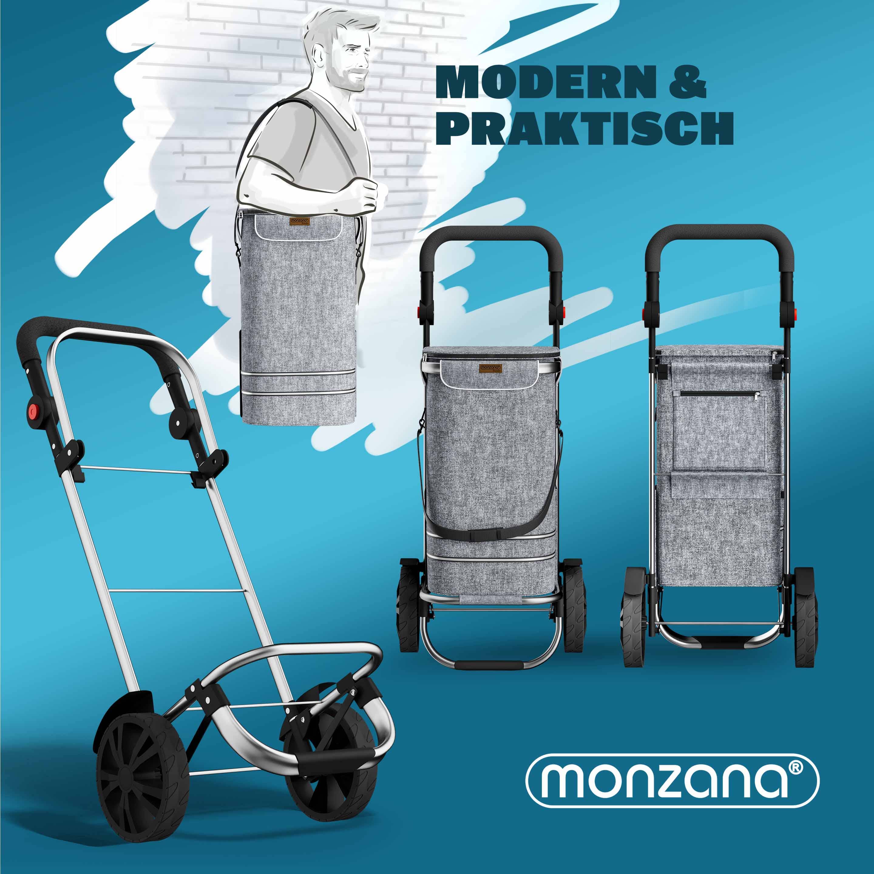 monzana 108230 Einkaufstrolley Grau – Bild 3